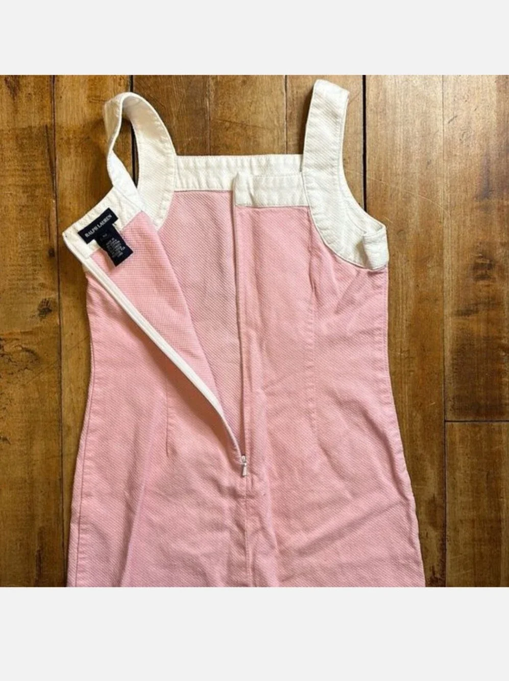 Ralph Lauren Girls size 12 Sleeve less Square Neck Pink Dress Easter Spring Summ